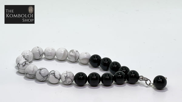 Onyx & Howlite Wearable Worry Beads