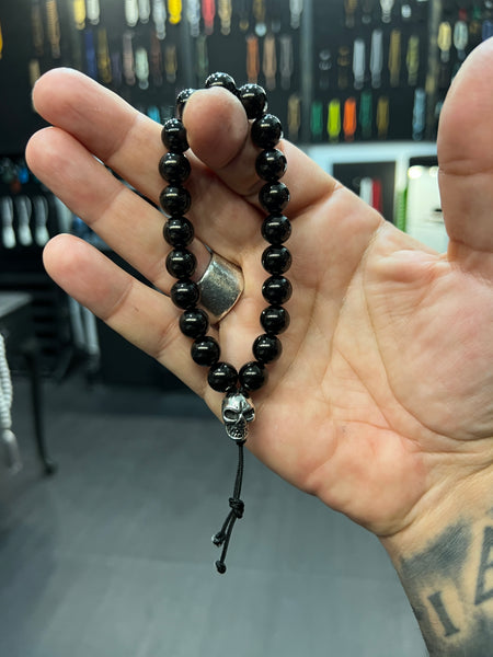 Stainless Steel Worry Beads with Stainless Steel Skull - Xtreme Series - Wearable MK3 (Short)