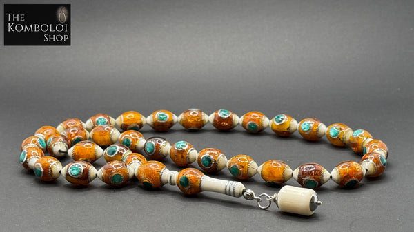 Hematite Worry Beads with Stainless Steel Skull- Xtreme Series - Wearable MK3 (Long)