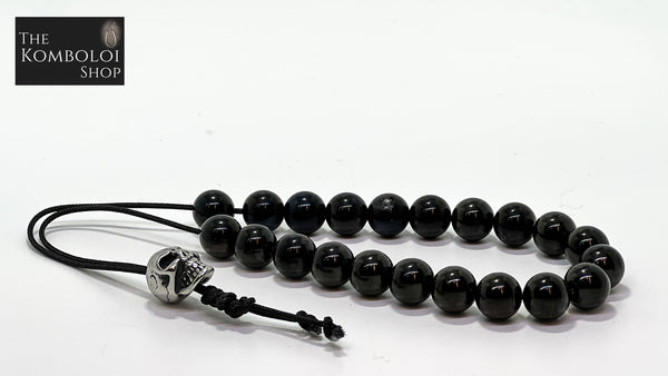 Stainless Steel Worry Beads with Stainless Steel Skull - Xtreme Series - Wearable MK3 (Long)
