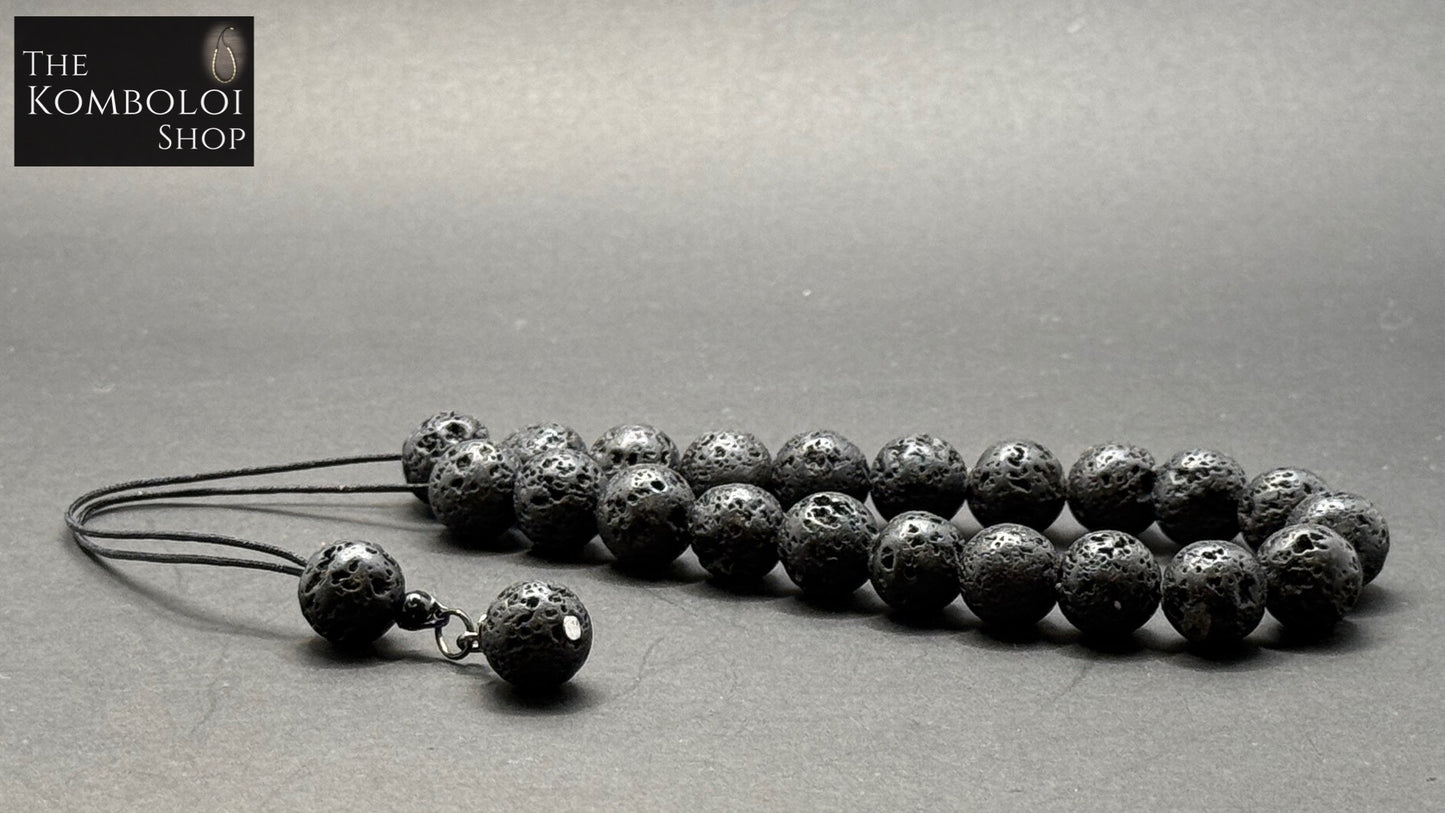 Volcanic Lava Komboloi / Worry Beads
