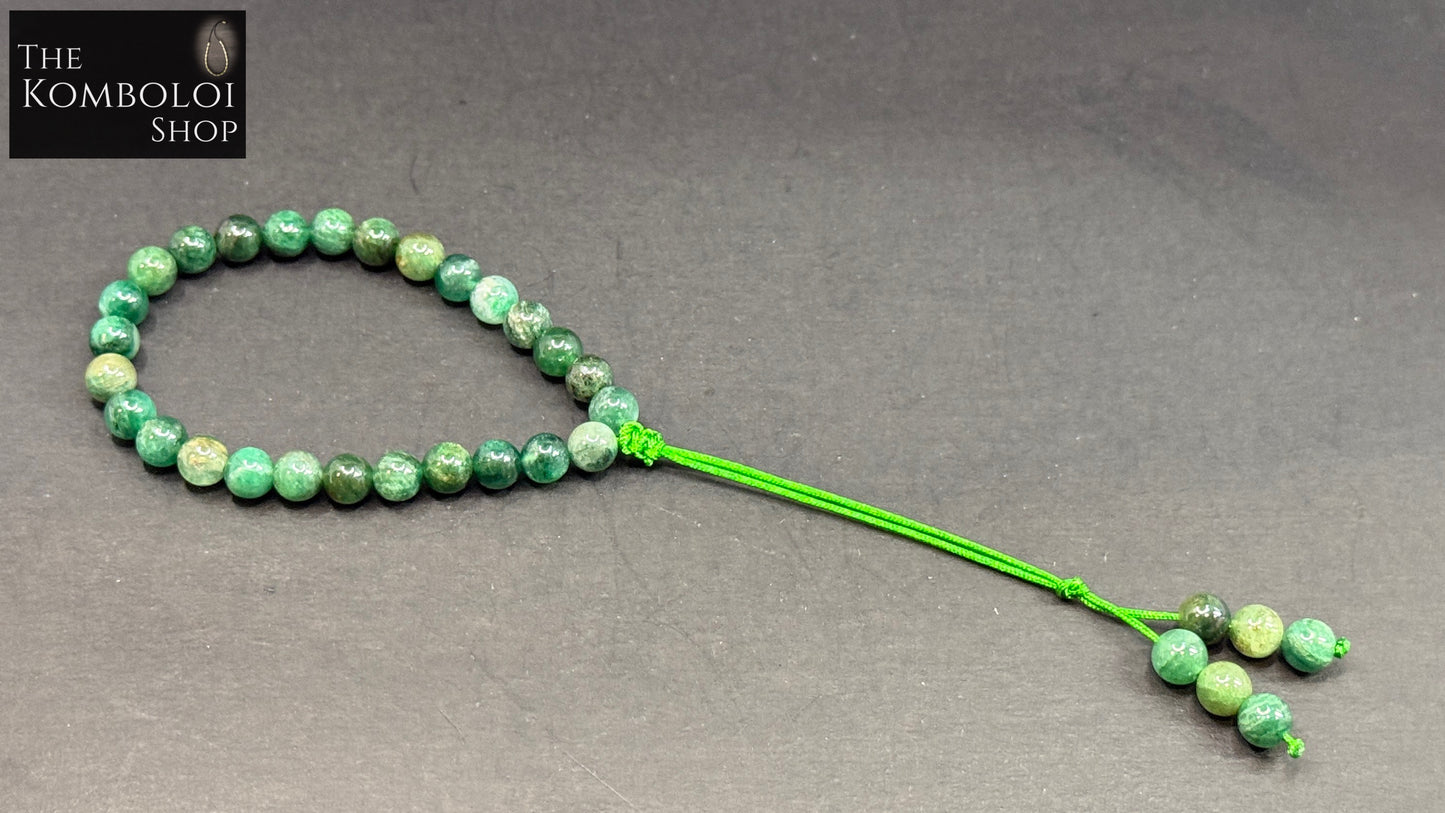 27 Bead Emerald Wrist Mala
