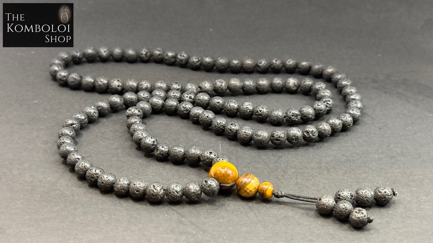 108 Bead Volcanic Lava Mala