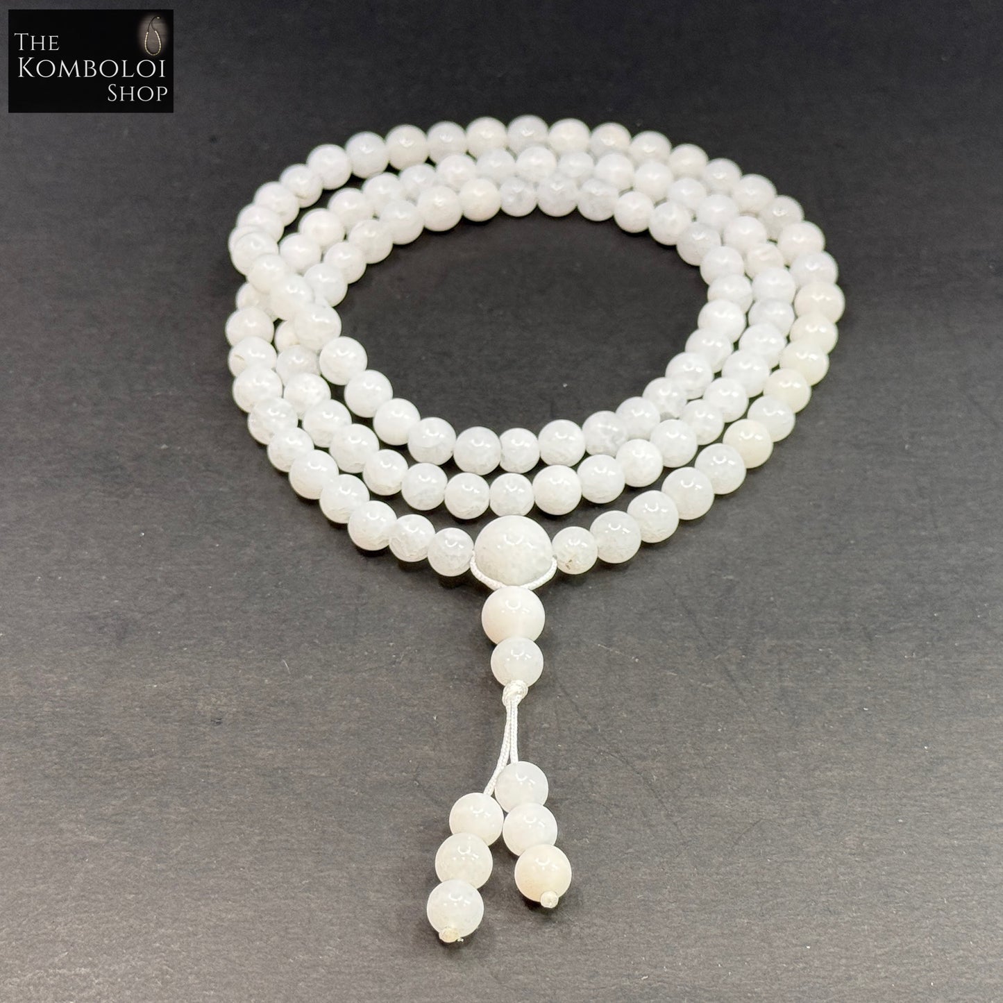 108 Bead White Jade Mala