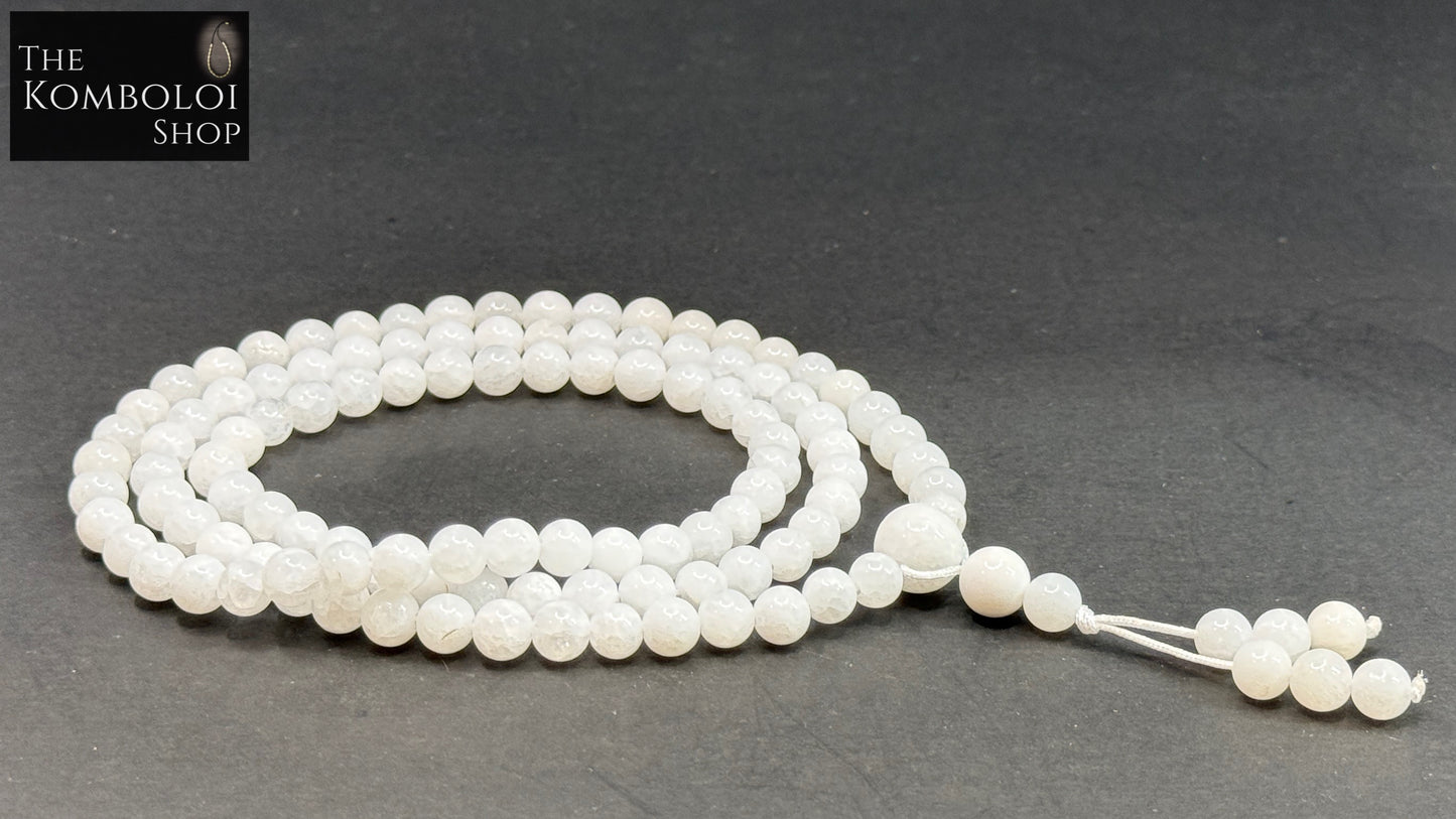 108 Bead White Jade Mala