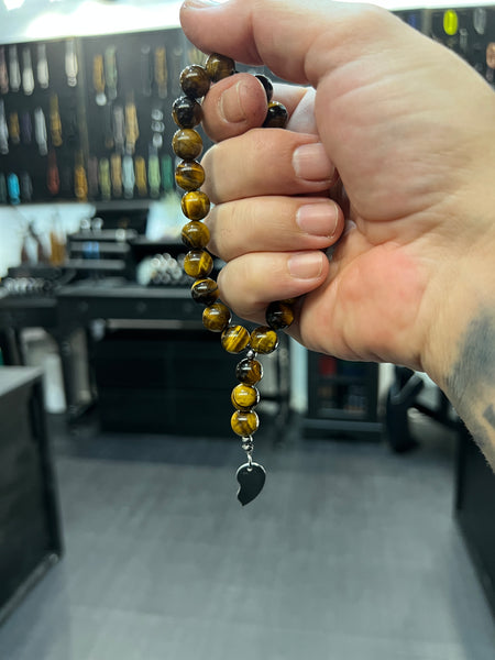 Tigers Eye & Onyx Worry Bead Set