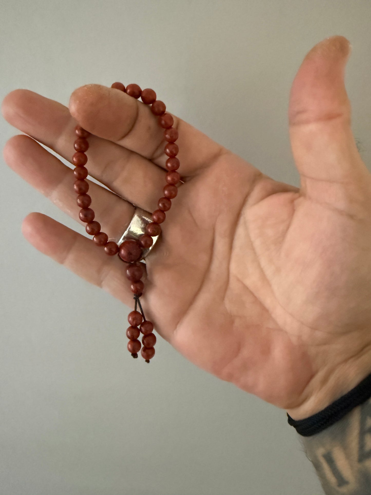 27 Bead Rosewood Wrist Mala (Elasticized)