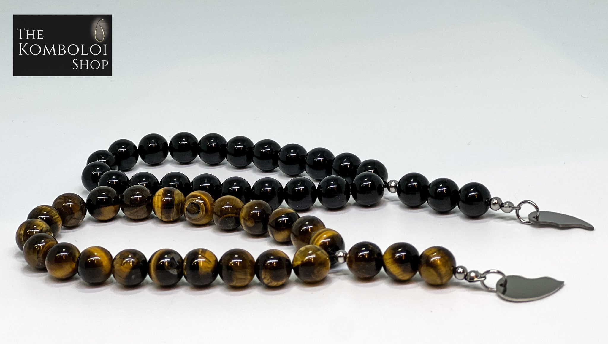 Tigers Eye & Onyx Worry Bead Set
