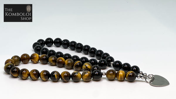 Tigers Eye & Onyx Worry Bead Set