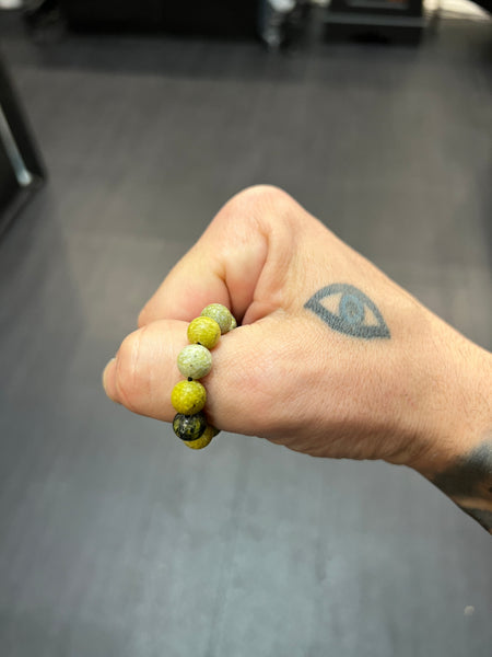 Yellow Turquoise Worry Bead Ring / Anxiety Ring MK2