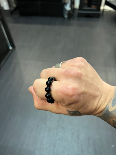 Onyx Worry Bead Ring / Anxiety Ring MK2