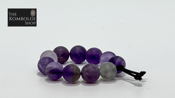 Amethyst (Matte) Worry Bead Ring / Anxiety Ring MK2