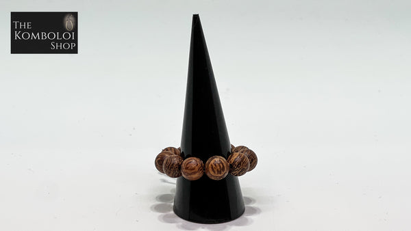 Madre De Cacao Worry Bead Ring / Anxiety Ring MK2