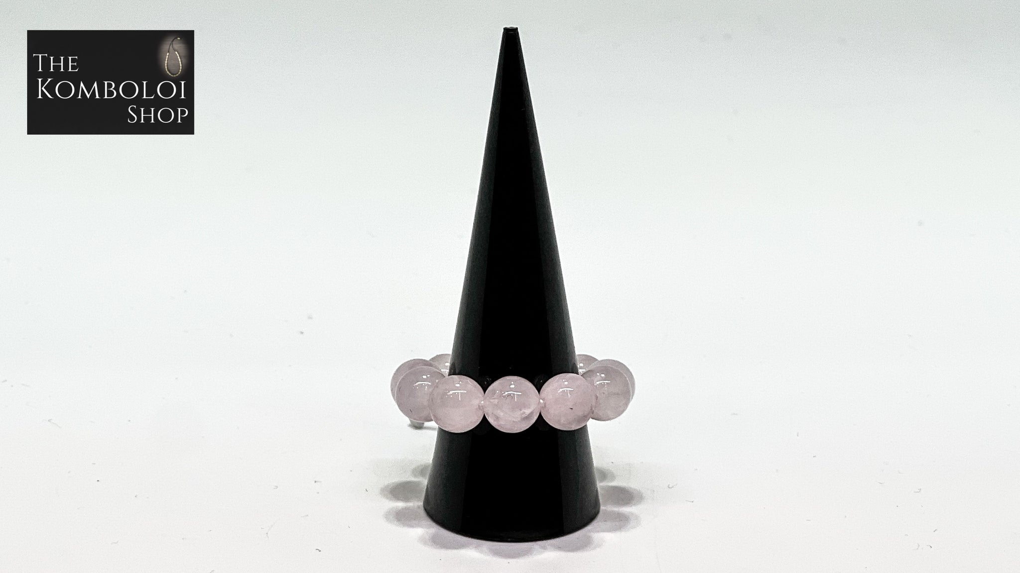 Rose Quartz Worry Bead Ring / Anxiety Ring MK2