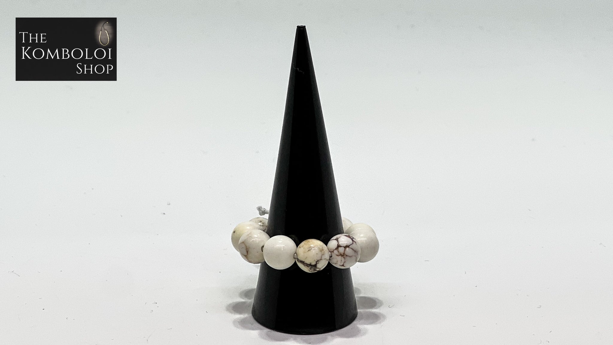 Howlite Worry Bead Ring / Anxiety Ring MK2