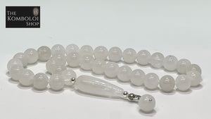 White Jade 33 Bead Worry Beads