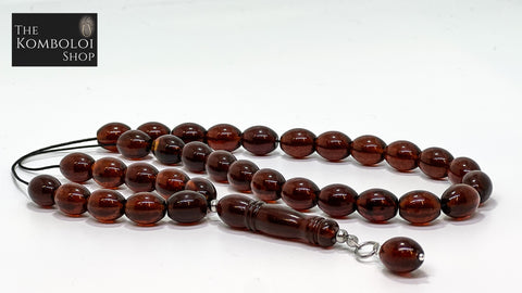 Pressed Baltic Amber 33 Bead Komboloi / Worry Beads