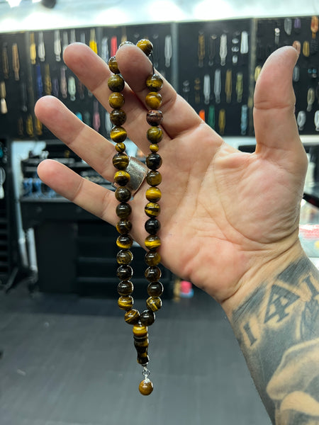 Tigers Eye 33 Bead Worry Beads