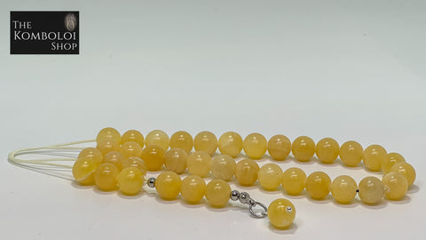 Yellow Jade 33 Bead Komboloi
