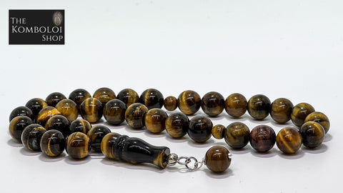 Tigers Eye 33 Bead Worry Beads