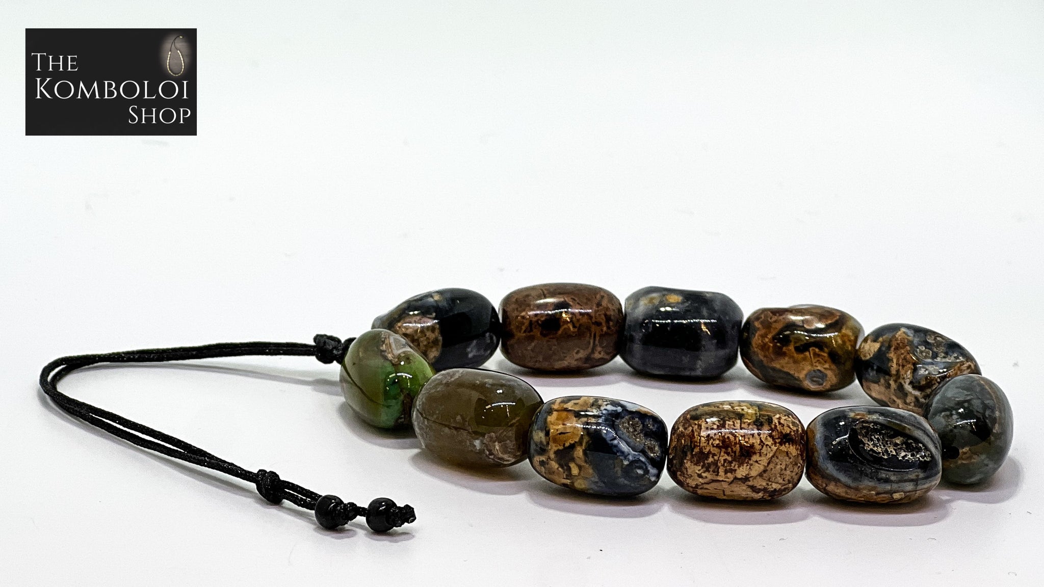 Fire Crackle Agate Worry Beads - Wearable MK3 (Long)