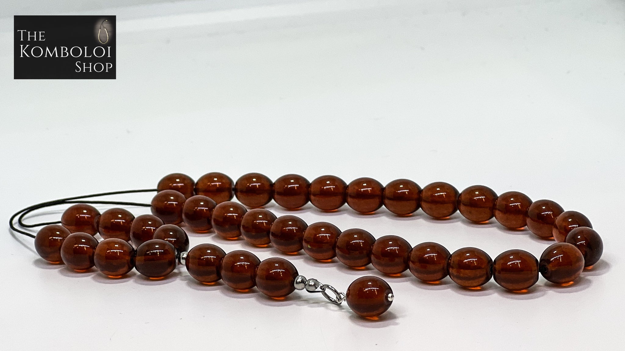Pressed Baltic Amber 33 Bead Komboloi / Worry Beads