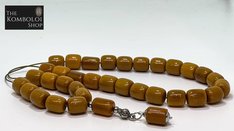 Pressed Baltic Amber 33 Bead Komboloi / Worry Beads