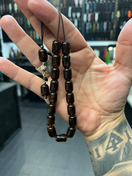 Pressed Baltic Amber Komboloi / Worry Beads