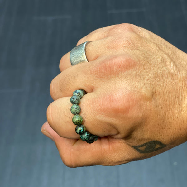 African Turquoise Worry Bead Ring