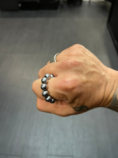 Magnetic Hematite Worry Bead / Anxiety Ring