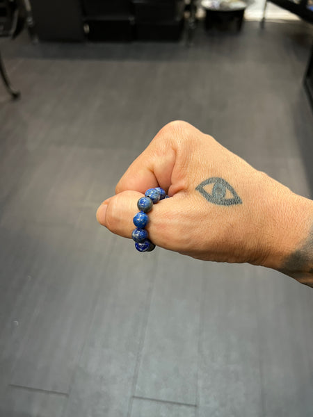 Lapis Lazuli Worry Bead / Anxiety Ring
