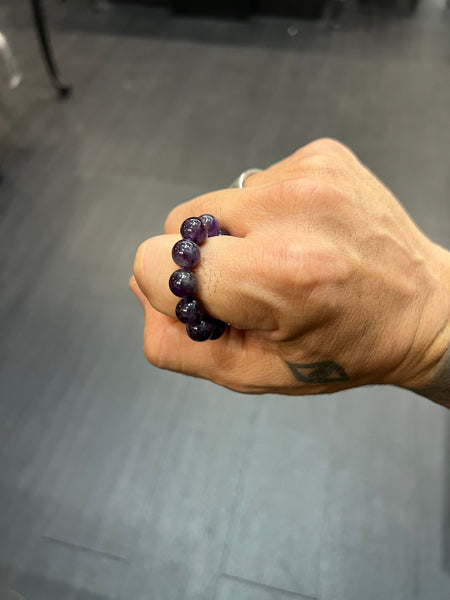 Amethyst Worry Bead / Anxiety Ring