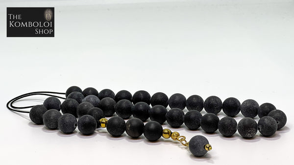 Black Stone 33 Bead Komboloi / Worry Beads