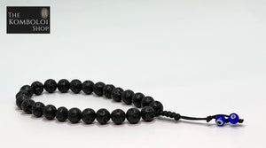 Volcanic Lava Worry Beads with Evil Eye - Wearable MK3 (Short)