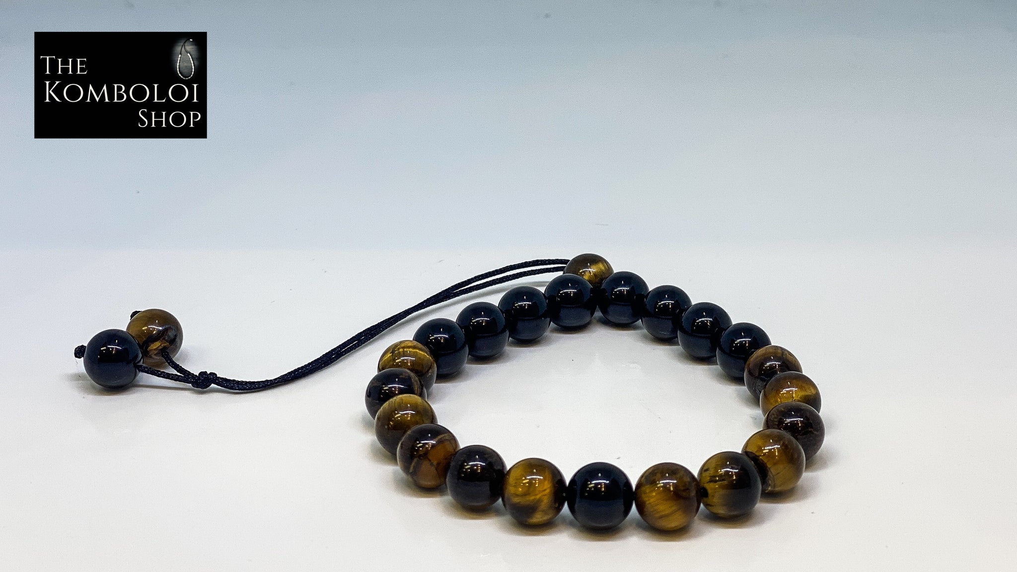 Tigers Eye & Onyx  Wearable Worry Beads